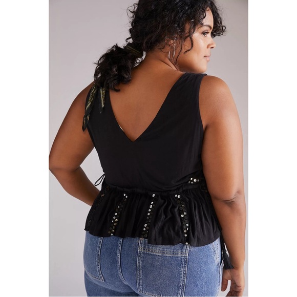 Anthropologie Sequined V-Neck Tank NWT SZ XL & L - Picture 6 of 14